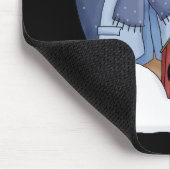 雪だるまブルーTシャツとギフト マウスパッド (コーナー)