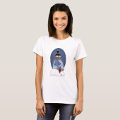 雪だるまブルーTシャツとギフト Tシャツ (正面フル)