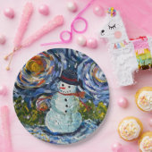 雪だるまプレート9インチ ペーパープレート (パーティー)