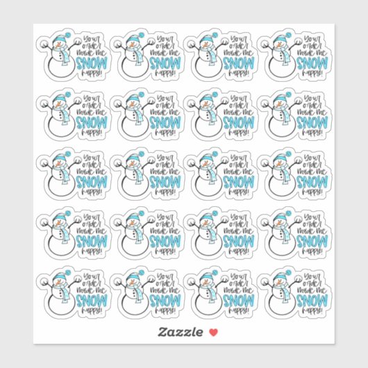 雪だるまプンあなたの注文は私をとても幸せなビジネスにした シール (シート)