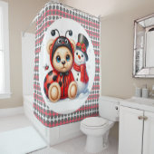 雪だるまベビーシャワーギフト付きテディベアLadybug シャワーカーテン (インサイチュ)