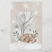 雪だるまベビーシャワーベビービンゴゲーム (裏面)