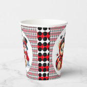 雪だるまベビーシャワー付きテディベアLadybug 紙コップ (右)