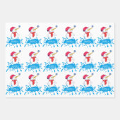 雪だるまベビー初めてのクリスマススノーフレーク ラッピングペーパーシート (正面2)