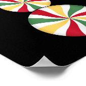 雪だるまペッパーミントキャンディー メリークリスマスパジャマ ポスター (角)