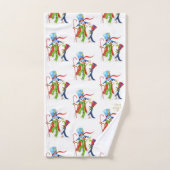 雪だるまペンギンおもしろい金ゴールドグリッターメリークリスマス バスタオルセット (ハンドタオル)