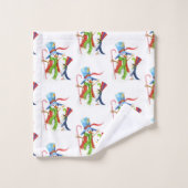 雪だるまペンギンおもしろい金ゴールドグリッターメリークリスマス バスタオルセット (ウォッシュタオル)