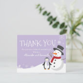 雪だるまペンギンウィンターワンダーランドサンキューカード (スタンド正面)