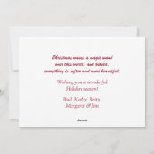 雪だるまペンギンズフォトホリデーグリーティング シーズンカード (裏面)