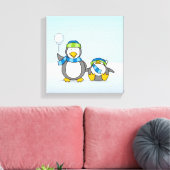 雪だるまペンギン キャンバスプリント (インサイチュ (リビング))