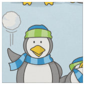 雪だるまペンギン ファブリック (クローズアップ)