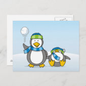 雪だるまペンギン ポストカード (正面/裏面)