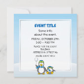 雪だるまペンギン 招待状 (裏面)