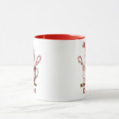 雪だるまホットココアクリスマスキャンディケーンマーシュマスロ マグカップ (中央)