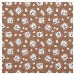 雪だるまホットココア ファブリック