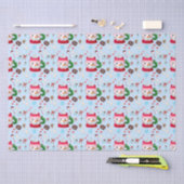 雪だるまホットチョコレートおもしろい 薄葉紙 (クラフト)