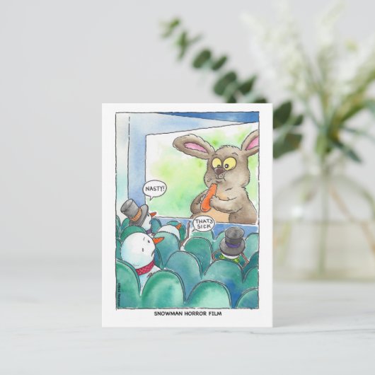 雪だるまホラー映画はがき ポストカード (スタンド正面)