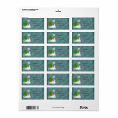 雪だるまホリデイ住所 シール (フルシート)