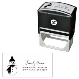 雪だるまホリデイ差出人住所 セルフインキングスタンプ