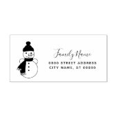 雪だるまホリデイ差出人住所 セルフインキングスタンプ (デザイン)