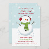 雪だるまホリデイ応援 招待状 (正面/裏面)