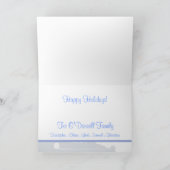 雪だるまホリデーウィンタークリスマスグリーティングカード シーズンカード (内部)