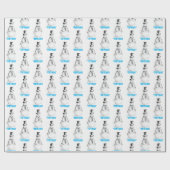 雪だるまホリデークリスマスパーソナライズされた ラッピングペーパー (フラット)