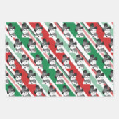 雪だるまホリデートリオ ラッピングペーパーシート (正面2)