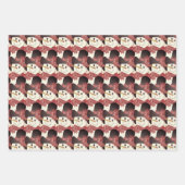 雪だるまホリデートリオ ラッピングペーパーシート (正面)