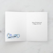 雪だるまホリデーファミリー懇親会フォールドカード カード (内部)