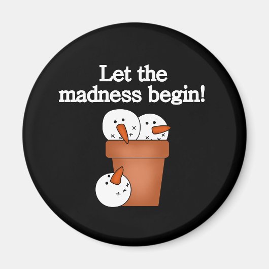 雪だるまホリデーマッドネス マグネット (正面)