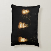 雪だるまホリデーライトディスプレイ アクセントクッション (裏面(縦))