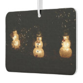 雪だるまホリデーライトディスプレイ カーエアーフレッシュナー (左)