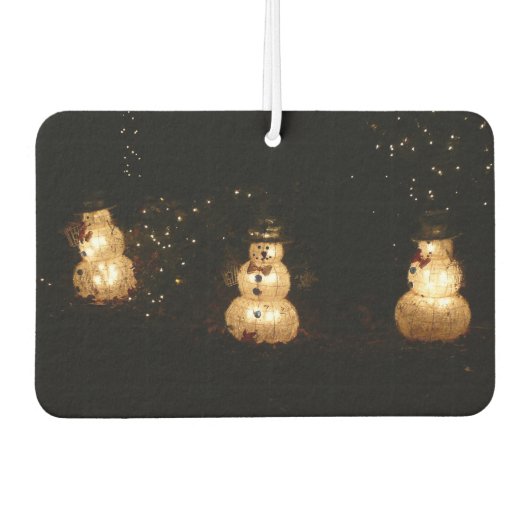 雪だるまホリデーライトディスプレイ カーエアーフレッシュナー (正面)