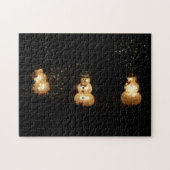 雪だるまホリデーライトディスプレイ ジグソーパズル (横)