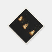 雪だるまホリデーライトディスプレイ スタンダードカクテルナプキン (角)