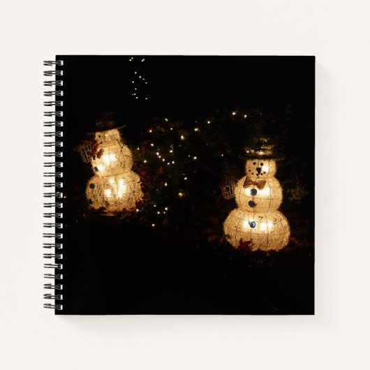 雪だるまホリデーライトディスプレイ ノートブック (正面)