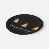 雪だるまホリデーライトディスプレイ ペーパープレート (アングル)