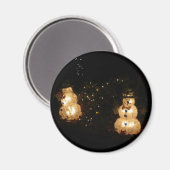 雪だるまホリデーライトディスプレイ マグネット (正面/裏面)