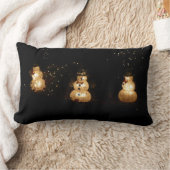 雪だるまホリデーライトディスプレイ ランバークッション (ブランケット)