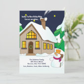 雪だるまホリデー引っ越しのお知らせ シーズンカード (スタンド正面)