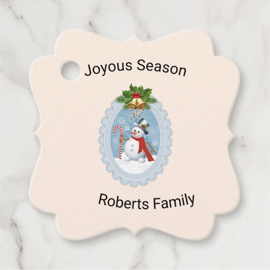 雪だるまホリージョイシーズンホリデイ フェイバータグ (正面)