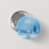 雪だるまボタン 缶バッジ (正面&裏面)