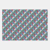 雪だるまボディガード、クリスマス(鳥)ショウジョウコウカンチョウレッドバード ラッピングペーパーシート (正面2)