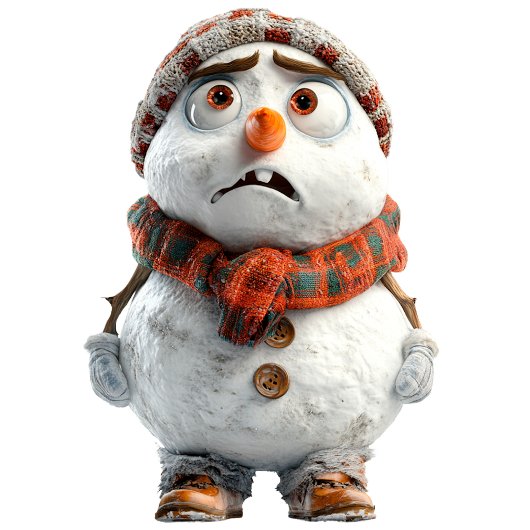 雪だるまボーイフード付きスウェットシャツ