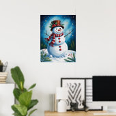 雪だるまポスター ポスター (ホームオフィス)
