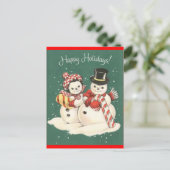 雪だるまポストカード シーズンポストカード (スタンド正面)