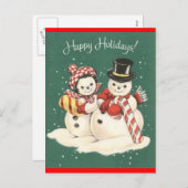 雪だるまポストカード シーズンポストカード (正面/裏面)