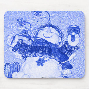 雪だるまマウスパッド マウスパッド