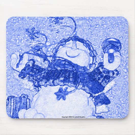 雪だるまマウスパッド マウスパッド (正面)
